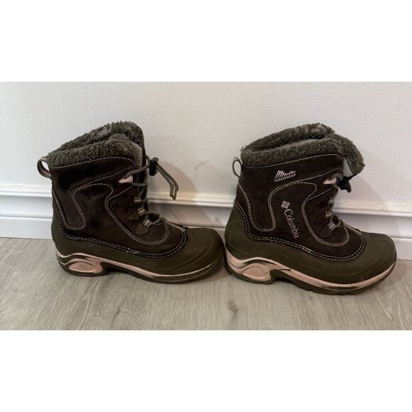 COLUMBIA Bugaboot Celsius Snow Winter Boots Waterproof Girl Size 2 T Pink Brown - Picture 4 of 9